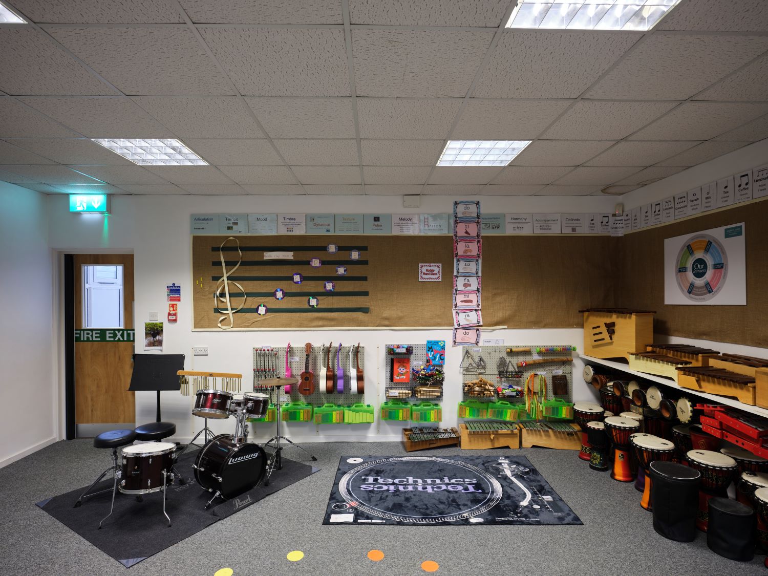 Image of Music Practice Room at Dame Bradbury's