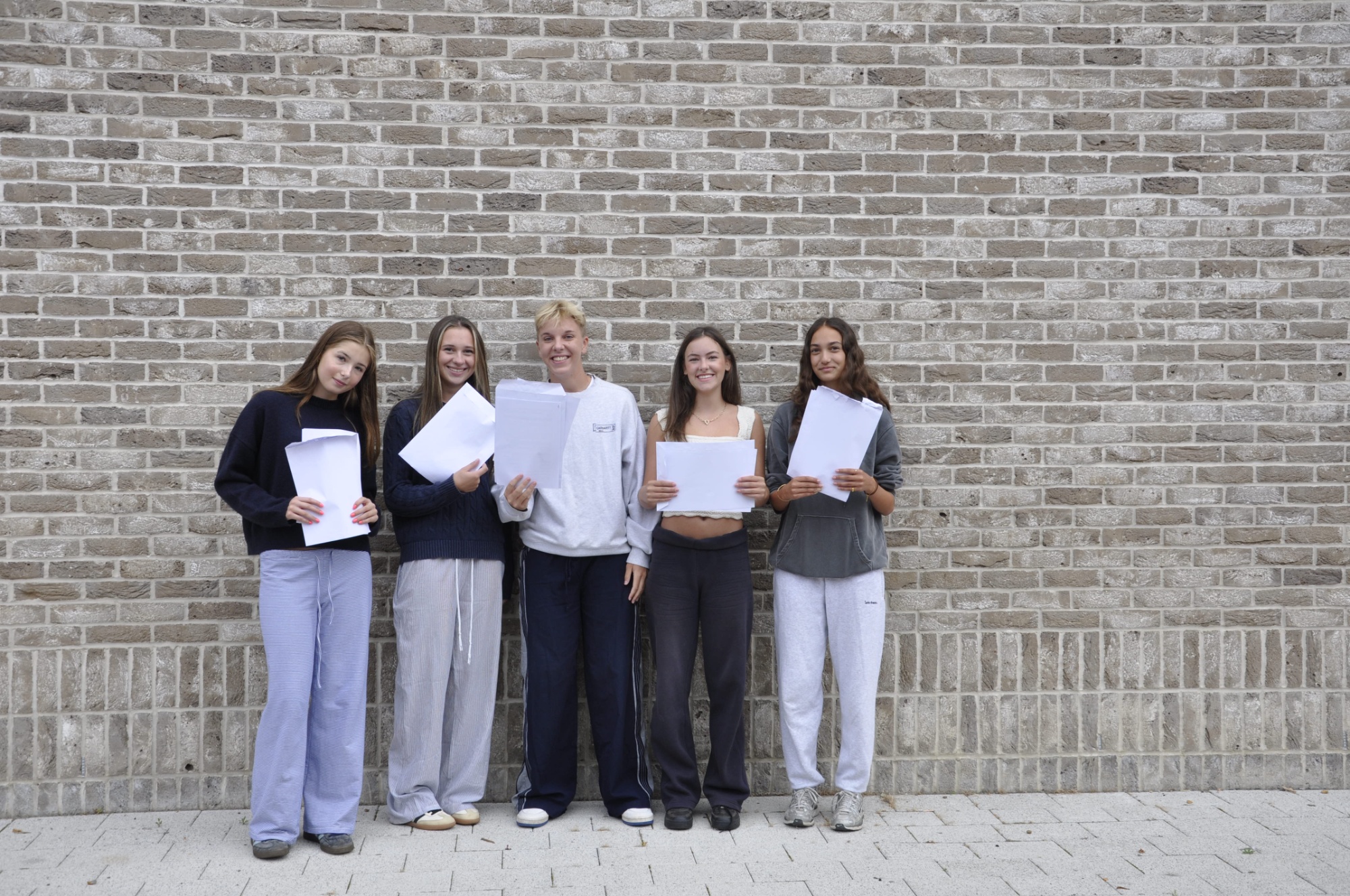 Students celebrating their GCSE results