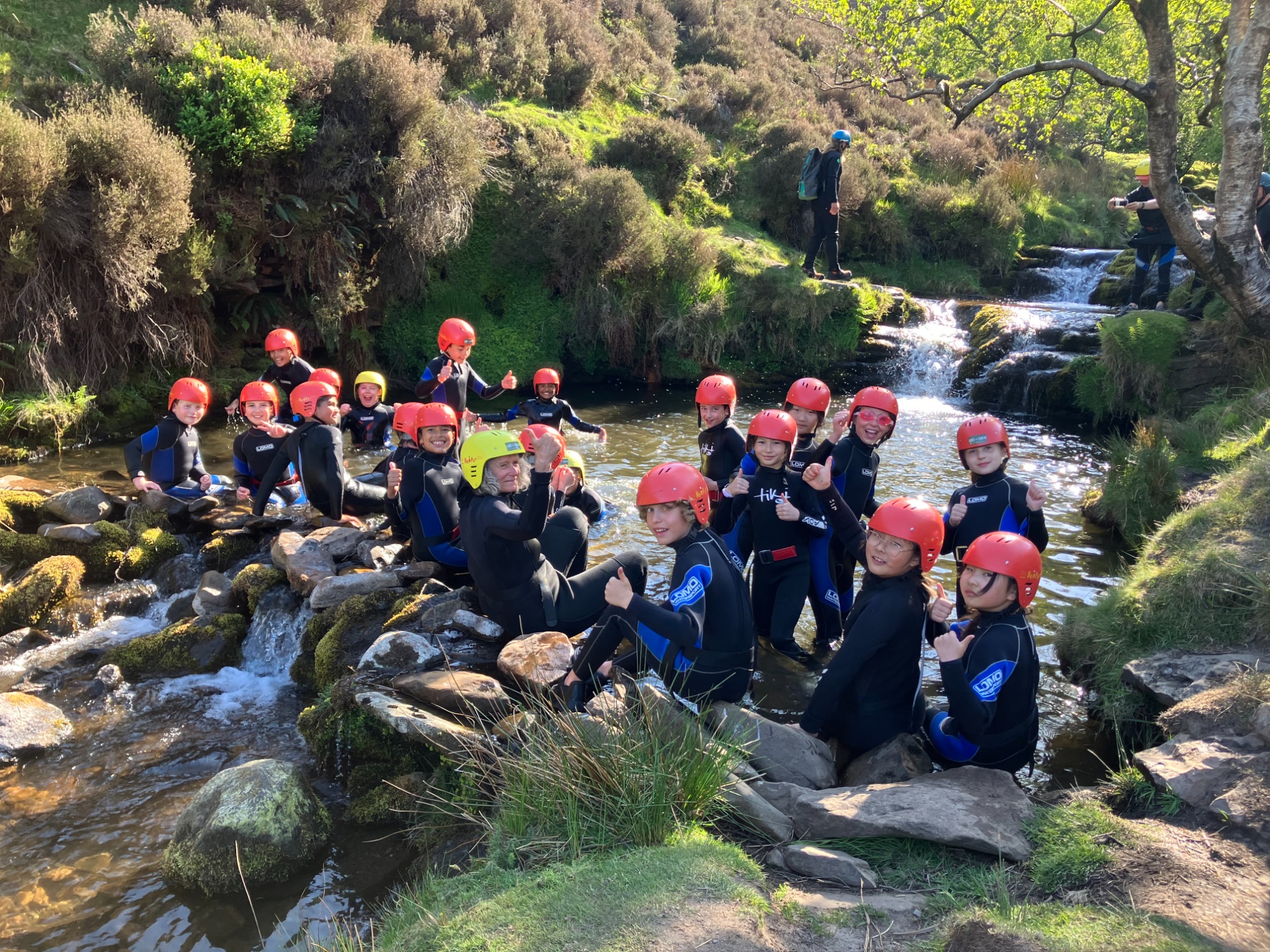 Year 5 students in the Peak District