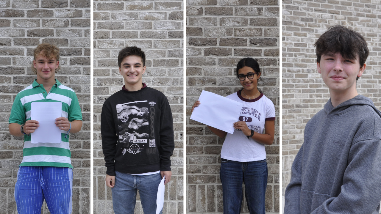 Students celebrating their GCSE results